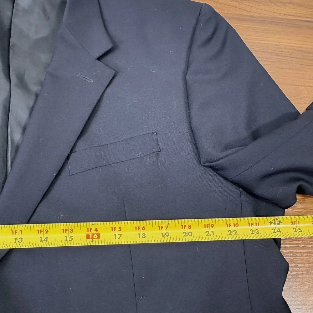 Michael Kors Blazer 48R Navy Blue Wool Crest Button Classic Old Money Ivy League